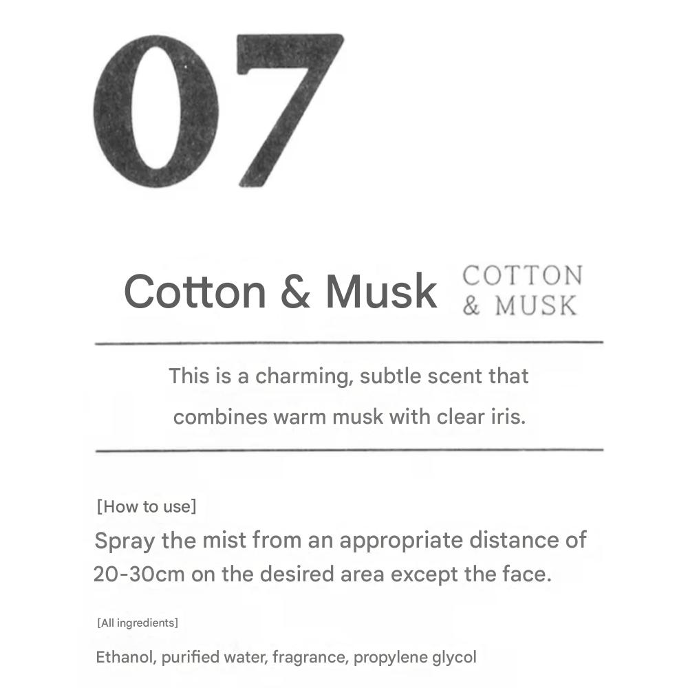 Fragrance Mist Cotton & Musk Scent 15ml 0.5fl.oz., Mini Perfume