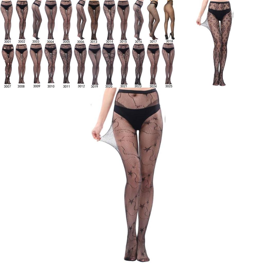 Sexy Lace Fishnet Tights With Floral And Geometric Patterns For Youth