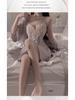 Elegant Spring/Summer Lace Pajama Set: Backless Camisole Nightgown & Cardigan