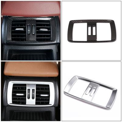 Para BMW X3 F25 X4 F26 2011-2017 ABS Cromado Marco de Cubierta de Salida de Ventilación de Aire Acondicionado Trasero Pegatina de Recorte Accesorios Interiores