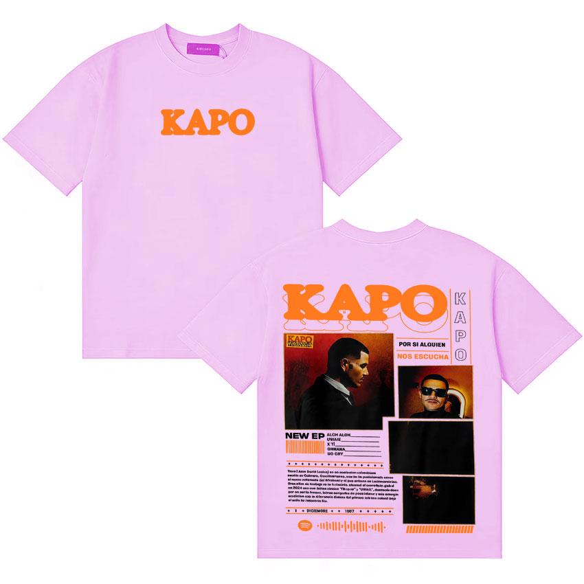Rapper Kapo New Album T Shrits Hipster Unisex Women Fans Casual Style Oversized Cotton Tops Y2K High Quality Short Sleeve TShirts