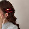 Little Horse Red Hairpin for Commuting, A Unique BB Hairpin with Fashionable and Stylish Design Elements.