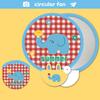 Cartoon Folding Round Fan with Photography Reflector Portable Lightweight Pocket Size Outdoor Travel Camping Summer Handheld Fan