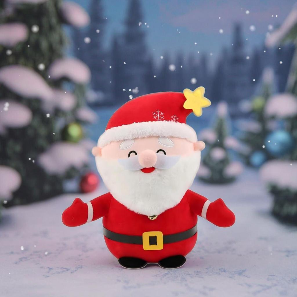 Christmas Eve Must-Have Santa Claus Plush Toy Doll Cute Sled Cartoon Shape Perfect Gift for Girls