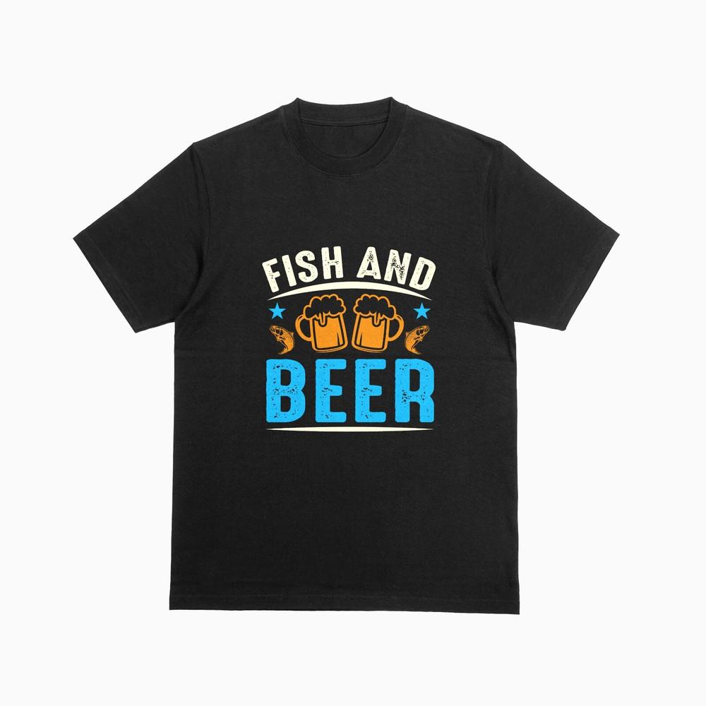 

Fish and Beer Tshirt Funny Fishing Alcohol Wine Tee 006 XL