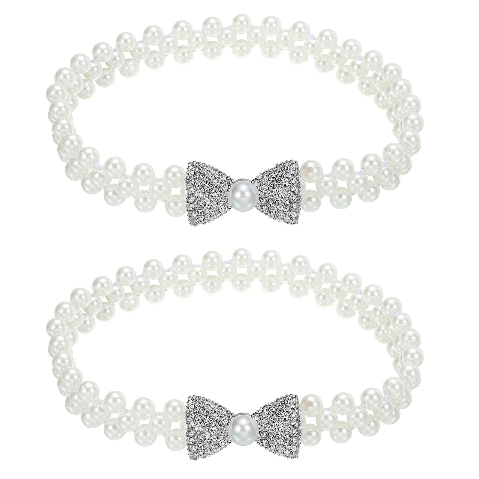 

Curtain Tiebacks Ropes 2 Pack Elastic Bow-Knot Style Convenient Drape Tie Backs for Home Patio Window Decor Gold Silver срібний