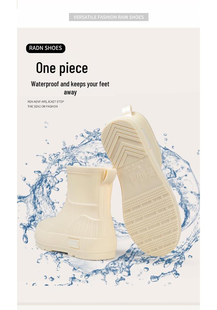Women's Non-Slip Short Ankle Rain Boots - Summer Rubber Shoes for Outdoor, Student, or Kitchen Use