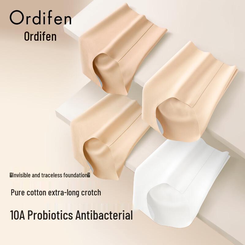 Oudifen Women s Seamless High-Waist Probiotic Cotton Briefs XL