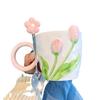 Design Sense Mug High Value Tulip Ceramic Cup Souvenir Water Cup Office Teacup Event Gift
