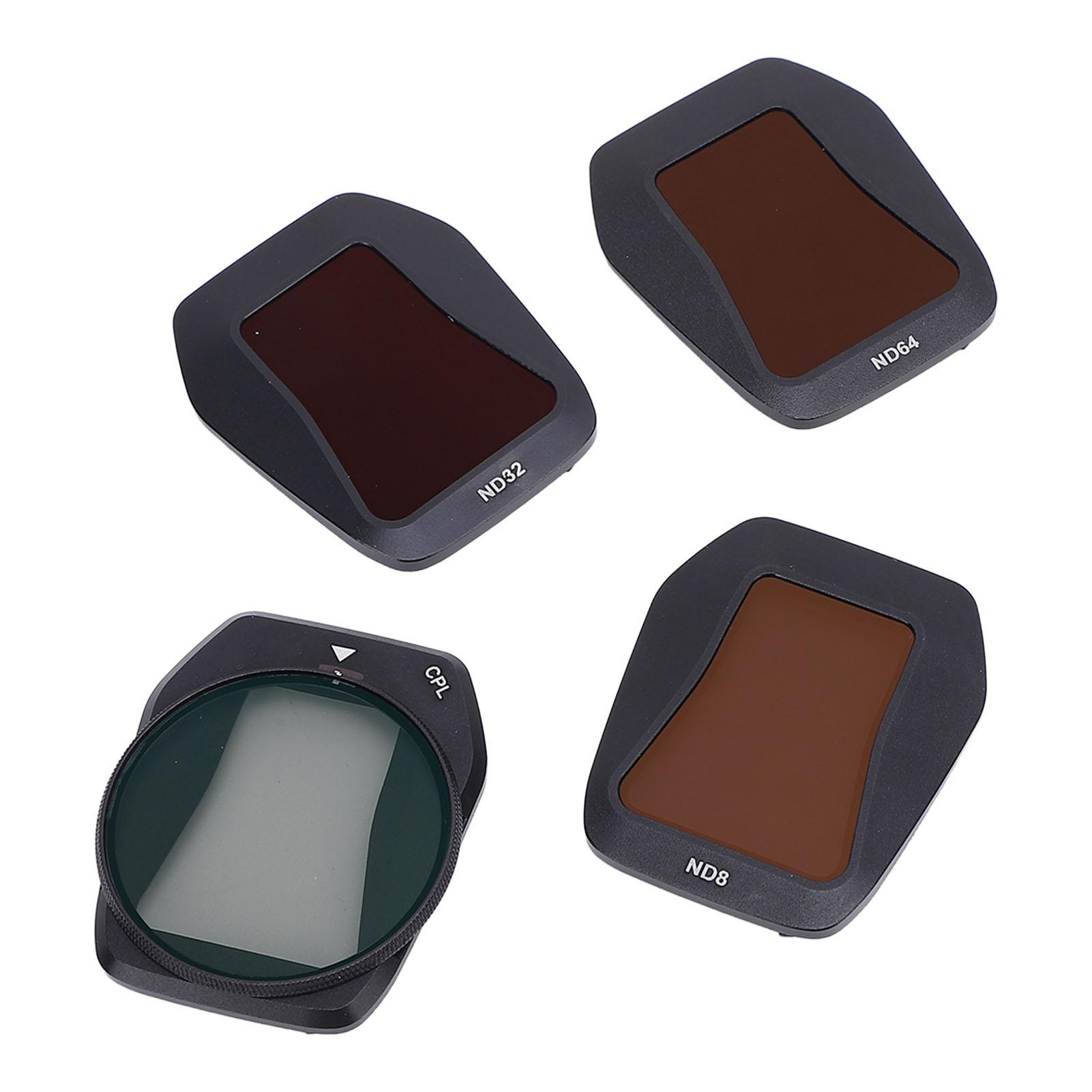 

Комплект из 4 фильтров для объектива дрона ND32 ND64 ND8 CPL-фильтры из алюминиевого сплава, оптическое стекло, устойчивое к царапинам