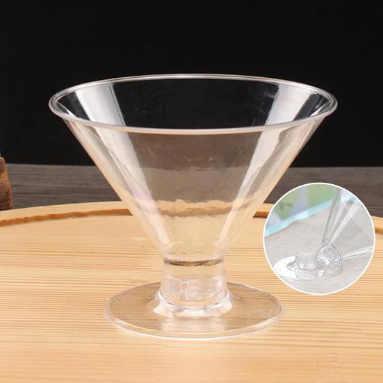 10 ks Jednorázová sada sklenic na Martini Plastová koktejlová sklenice na večírky Svatby Dezerty Průhledné sklenice na koktejly Šampaňské Zmrzlinu