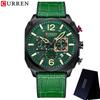 CURREN Chronograph Herren Armbanduhr Kalender Sport Herren Uhr Militär Top Marke Luxus Grau Echtes Leder Männliche Uhr Geschenk 8398