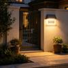 IP65 Waterproof Solar House Number Light Sturdy Outer Casing High-Transmittance Lampshade Solar Powered Wall Sconce