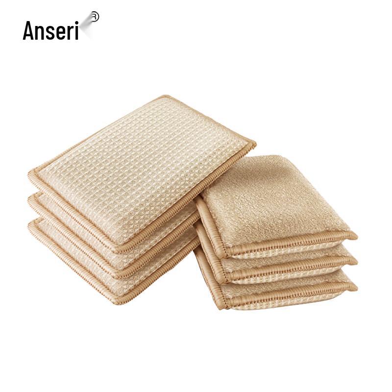 Ancerui Double-Sided Bamboo Fiber Sponge Scouring Pads