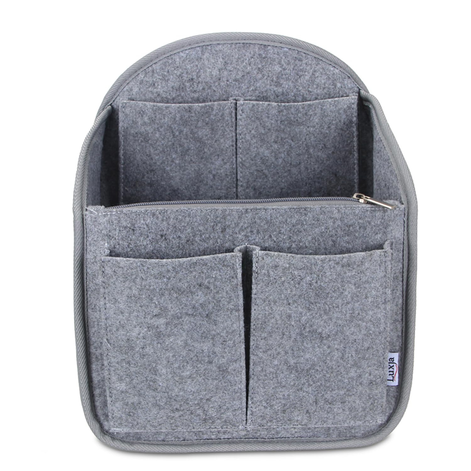 

Luxja Backpack Bag-in-Bag, Felt, A4 Size, Standing Upright, Lightweight, with Handle, Storage and Organization Inner Bag (M, Gray)