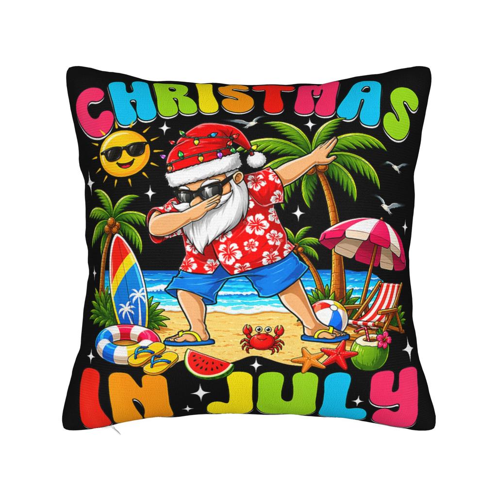 Decorative Pillow Covers Christmas In July Vacation Stuff Sofa  Pillow Case Cover Square Multi-Size