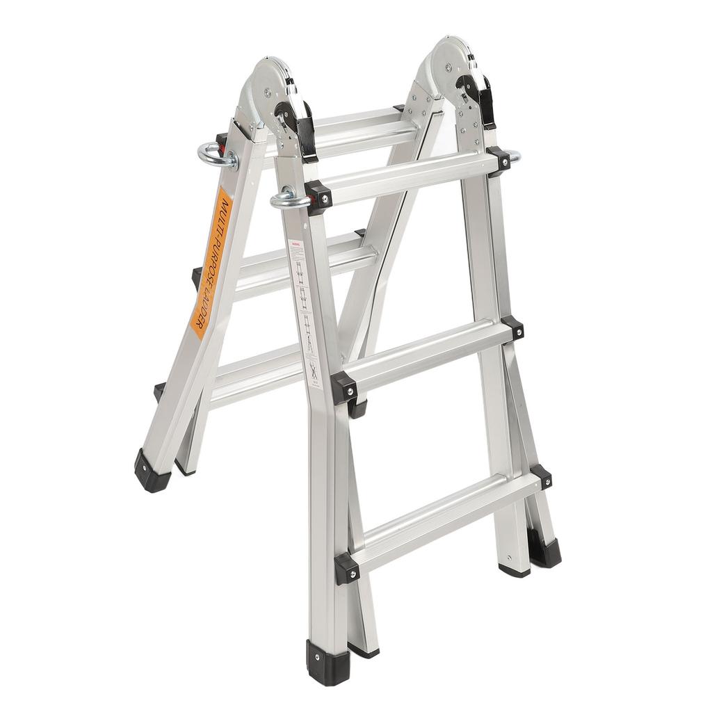 Scară telescopică Scară pliabilă cu cadru din aliaj de aluminiu Scară cu extensie cu picioare largi Sarcină de 330 lb