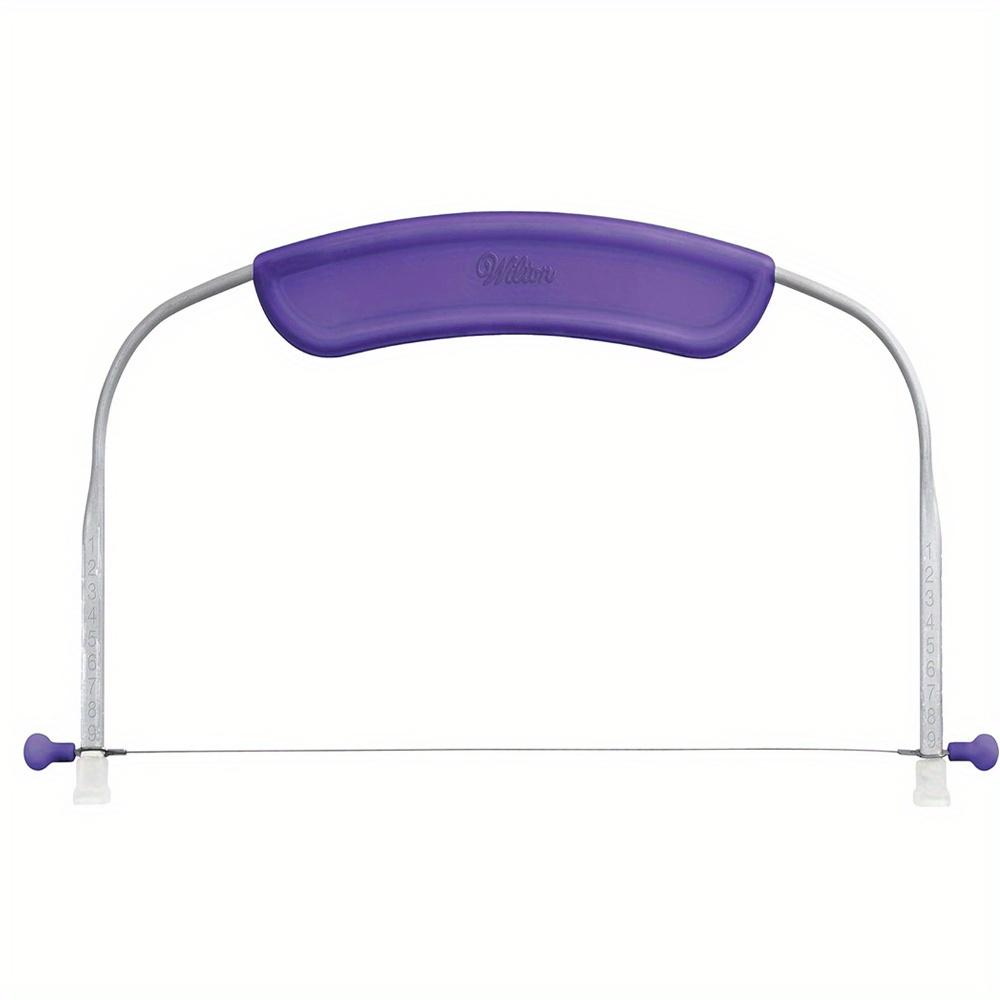 Adjustable Cake Leveler Professional Slicer Stainless Steel Wire and Handle Fits 10-Inch Layers Chiffon EmbersRainbow Tool Saw фиолетовый