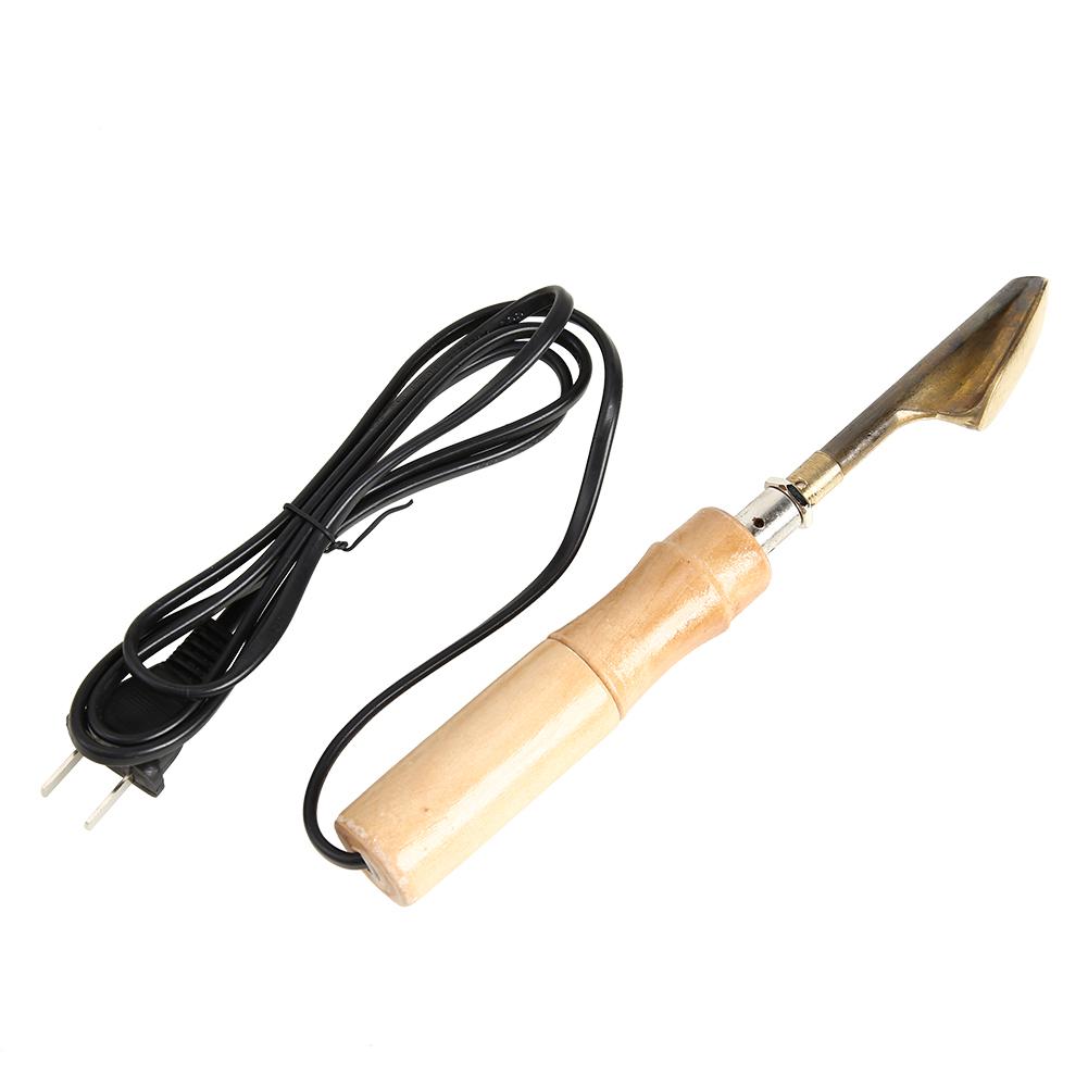 Wood Handle Household Electric Iron Leather Clothing Shoes Wrinkle Removal Tool