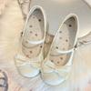 Round Milk Jelly Cute Round Head Single Shoes 2025 Autumn Explosion Foreign Style Flat Versatile Ins Lolita Shoes Campus