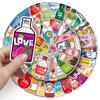 50 Drink Bottles Doodle Personalized Cartoon Hand-drawn Children's Hand-book DIY Water Cup Suitcase Sticker Waterproof