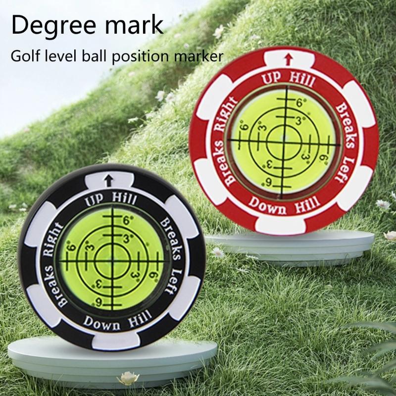 High Precisions Reader Levels Measuring Tool Golfball Markers Golfs Putting Aid Round Bubble Levels Marking Supplies