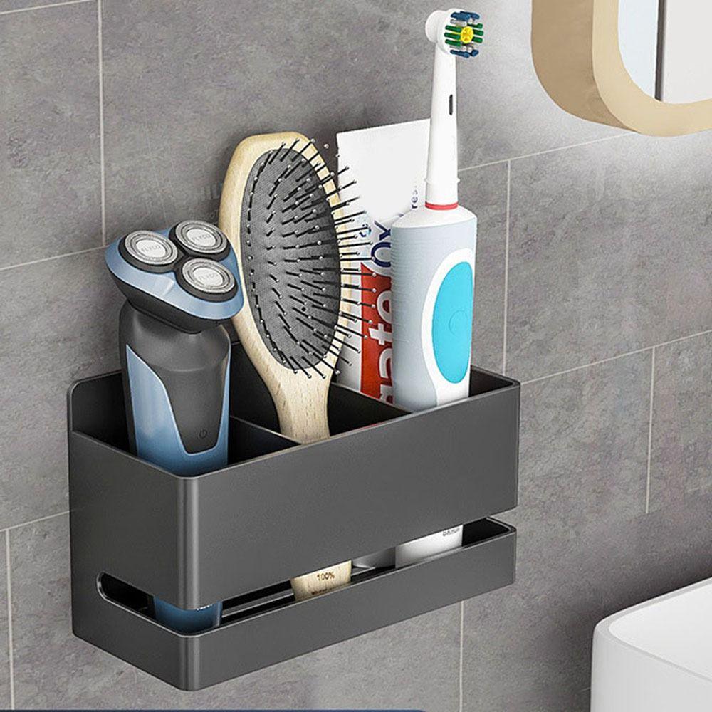 Wall Mounted Toothbrush Holder Punch Free Razor Storage Rack Practical Toothpaste Holder  Kitchen