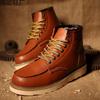 Martin Boots Men's British Casual Trend High-top Shoes Leather Couple Tooling Boots Big