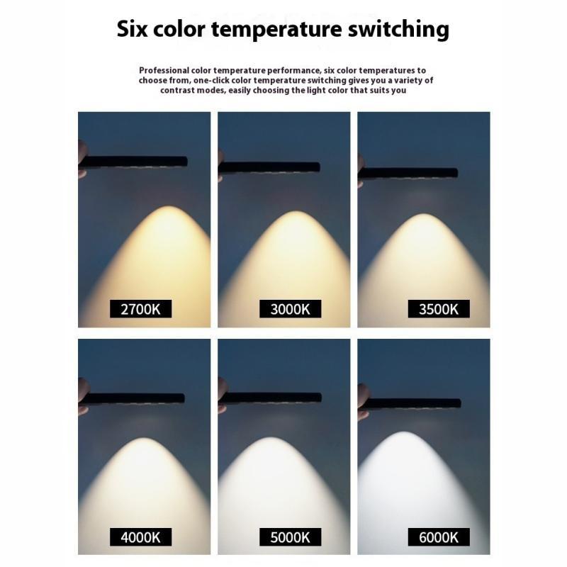 Bâton de Lampe Portable à Température de Couleur Simple Professionnel Rechargeable par USB 2700K‑6000K 6 Modes Pour Remplissage Photographique