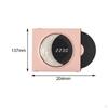 Vinyl Player Speaker, Portable Speaker Support TF Card AUX Vintage Night Light with Time Display
