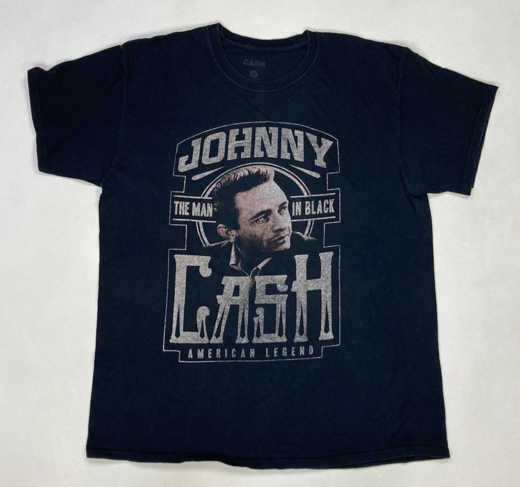 Johnny Cash The Man In Black Amarican Legend Graphic T-shirt Men Large Music XXXL