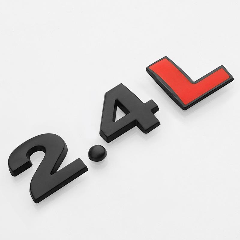 Car Displacement Label 1.4T1.8T2.0T3.0T2.0L2.4L3.0L Metal Modified Displacement Car Sticker Car Tail Label