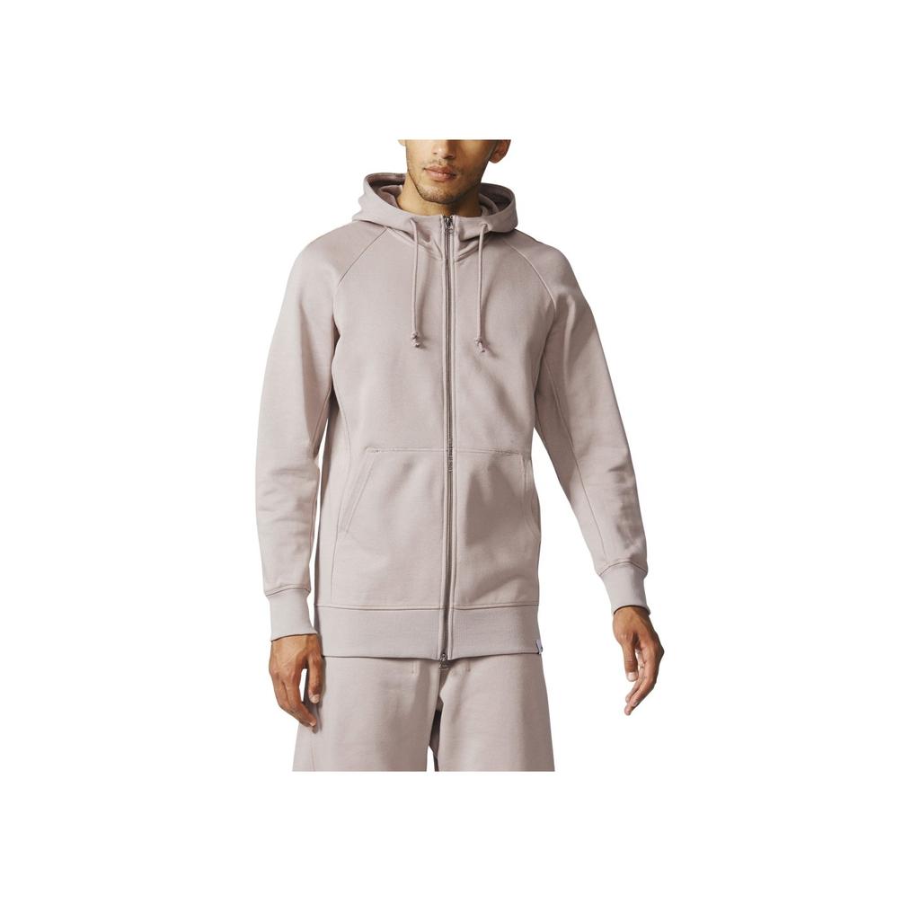 Adidas Hooded Zip-Up Long Sleeve Jacket Men Jackets Brown CD8521-GREY