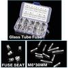 0.5A-30A 250V Fast-Blow Glass Tube Fuses Quick Blow Car Fuses Assorted Kit With Plastic Box 72Pcs 6X30Mm 10Pcs Fuse Seat Fast Acting For Car