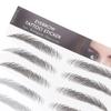 10 Sheets Waterproof Eyebrow Stickers Disposable Temporary Brow False Eyebrows Sticker Set (Black)