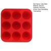 9-hulls silikonkakeform Matkvalitets firkantet bakeform for kaker, iskrem, gelé Slipplett Høy temperaturbestandig DIY bakeverktøy