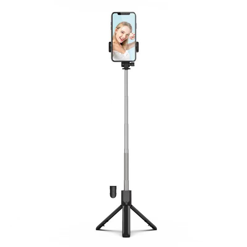 R1 Mobile Phone Bluetooth Selfie Stick Tripod - Extendable, Floor-Standing & Desktop Stand