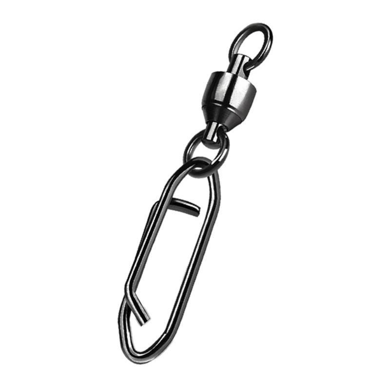 25Pcs Fishing Clip Fishing Tackle Swivels Speed Clip Bearing Swivels Quick Change Snap Connector Power Clip