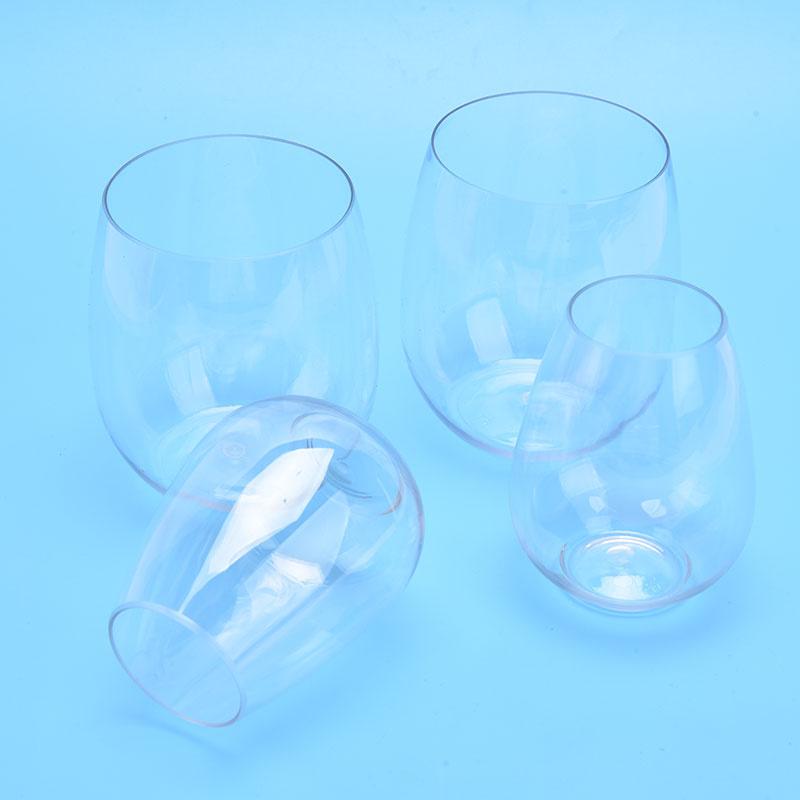 4 stk/sett Knusesikre vinglass Uknuselige Pet Rødvinstumlere Glasskopper