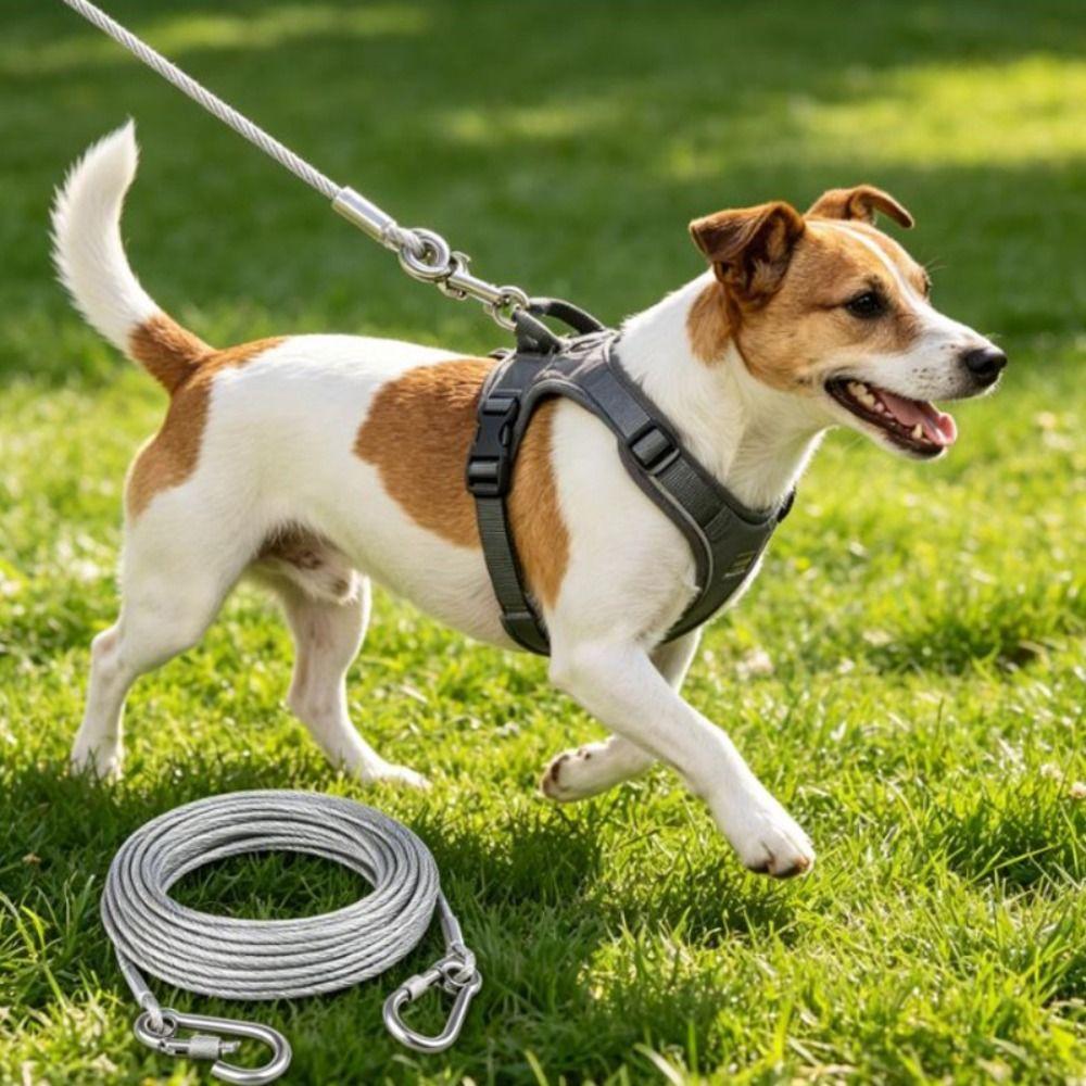 Doppelköpfiges Hund-Ausleinekabel Schwerlast Edelstahl Hundeleine Outdoor-Training