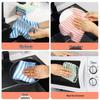 Wave Pattern Coral Fleece Kitchen Dishcloth - Absorbent, Thickened Cleaning & Scouring Pad.