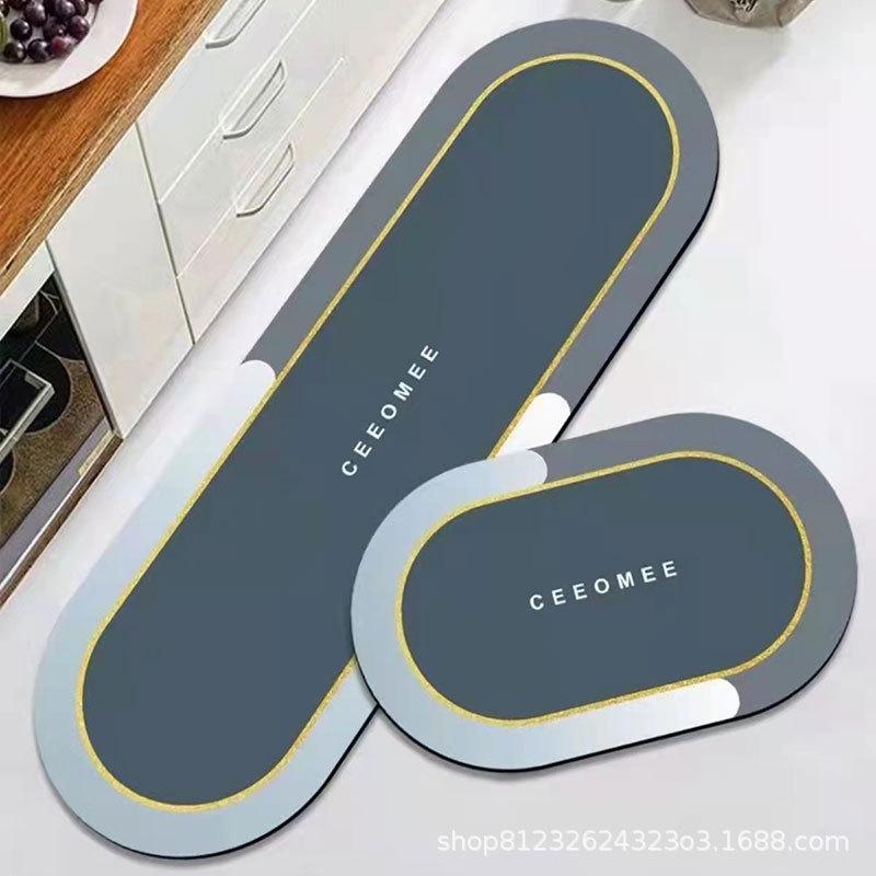 Washable Non-Slip Absorbent Floor Mats for Kitchen, Bathroom, and Bedroom