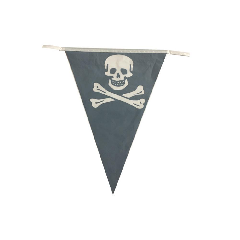 Birthday Skull Pennant Triangle Flags Halloween Pirate Banners