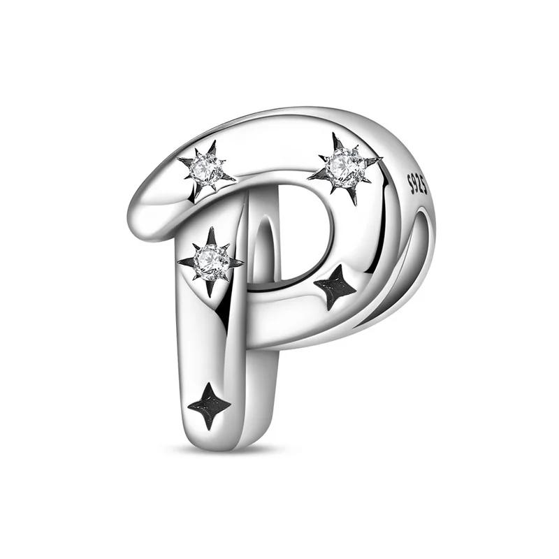 Copper 26 Letter A-Z Alphabet Charm Beads Fit Original Bangle Bracelet Necklace Pendant Jewelry Accessories Making