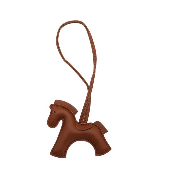 Car Ornament Faux Leather Horse Charm Small Dainty Keychain Car Interiors Purse Backpack Accessories