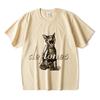 Unisex Cats Print Top Women's Cute Cat Printed Short Sleeve T-shirt Women's Harajuku Fashion Couple Loose Street Style Y2K Clothing