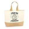 Tote Bag - PLANETEE - I Can't I'm a Carpenter - Premium Heavy Cotton - Jute Bottom 18 L - 48×37×13 Cm