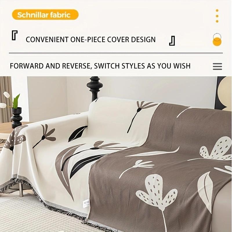 1PC Home Living Room Decorative Sofa Towel, Simple Four Seasons Universal Sofa Towel Polyester Dustproof Cat Scratch Resistant
