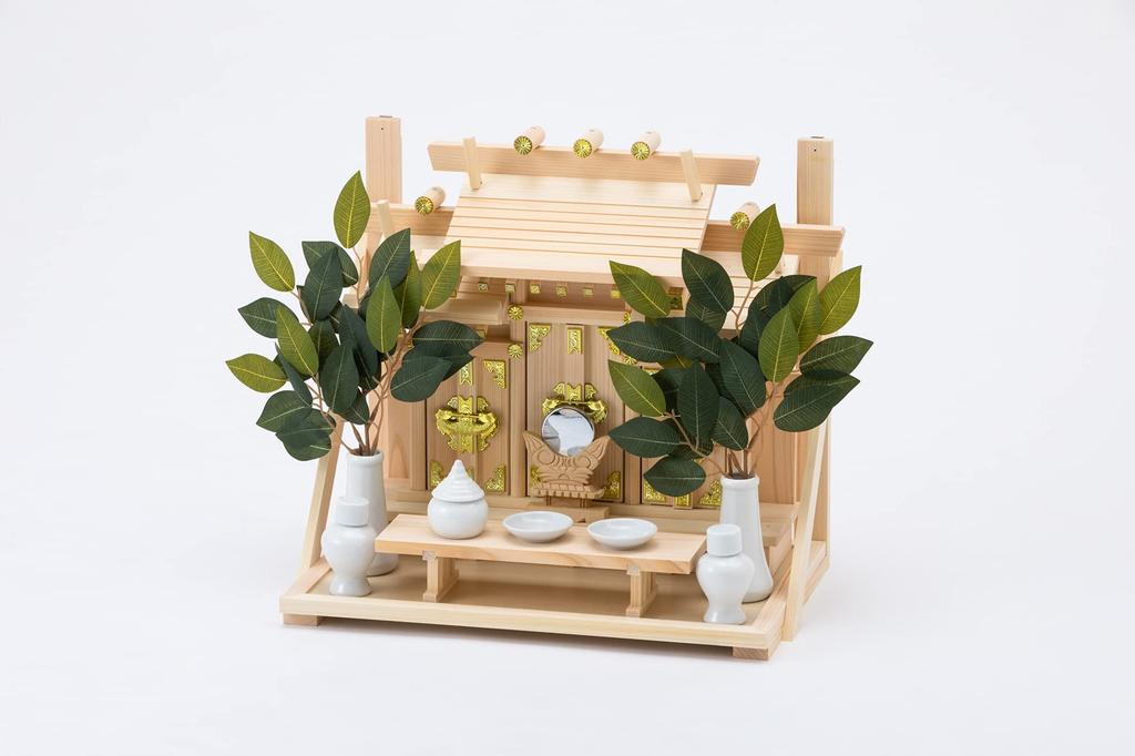 Kamidana No Sato Wall-Mounted Three-Shrine Shinto Shrine, Izumo, Natural