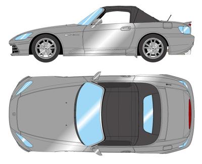 Make up EIDOLON Honda S2000 მე-20 იუბილე 2020 Moon Rock Metallic დასრულებული მოდელი EM729C 1/43 (AP2)